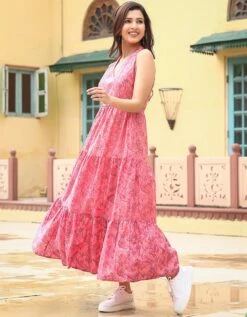 Gulmohar Fuchsia Dress -ZAZU Clothing Shop 0764w03j57fu3