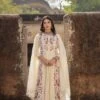 Off White Cotton Dobby Phulkari Embroidered Anarkali Dress With Cotton Jaal Dupatta -ZAZU Clothing Shop 1119offwhite1