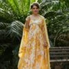 Yellow Mul Cotton Floral Print Gathered Ethnic Dress With Cotton Gota Work Dupatta 1 Yellow Mul Cotton Floral Print Gathered Ethnic Dress With Cotton Gota Work Dupatta -ZAZU Clothing Shop 1564yellow1