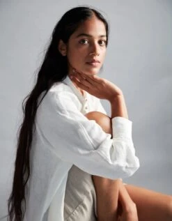 Taj Linen Shirt Dress -ZAZU Clothing Shop 50304b