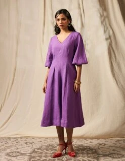 Jambu Linen Billow Dress