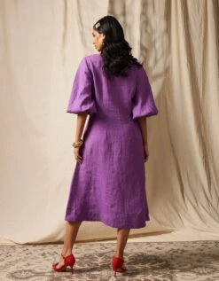 Jambu Linen Billow Dress -ZAZU Clothing Shop 524343