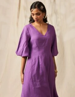 Jambu Linen Billow Dress -ZAZU Clothing Shop 52434b