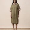 Aspen Long Dress - Olive Green -ZAZU Clothing Shop 63east531