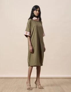 Aspen Long Dress - Olive Green -ZAZU Clothing Shop 63east532