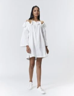 Gia Dress - Bright White 10 Gia Dress - Bright White -ZAZU Clothing Shop 63east582
