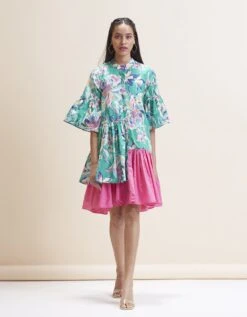 Natalie Dress - Green Floral Print 12 Natalie Dress - Green Floral Print -ZAZU Clothing Shop 63east636