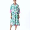 Jordan Dress - Green Floral Print -ZAZU Clothing Shop 63east691