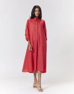 Olivia Dress - Winterberry Red
