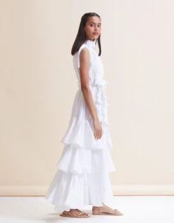 Giselle Maxi Dress - White -ZAZU Clothing Shop 63east746