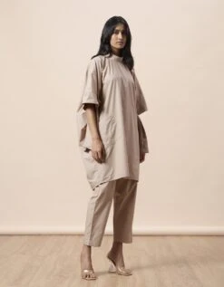 Cameron Dress Set - Warm Taupe -ZAZU Clothing Shop 63east824