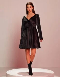 ZAZU Black Velvet Dress