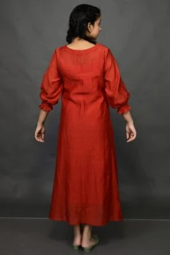 Jo Dress Firebrick Red -ZAZU Clothing Shop dn0014