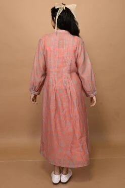 Rose Smokey Dress Rust -ZAZU Clothing Shop dn0156