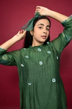 Magnolia Dress Forest Green -ZAZU Clothing Shop dsa0064