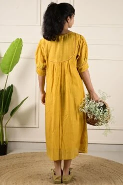 Margarita Dress Dandelion Yellow -ZAZU Clothing Shop dsa009b