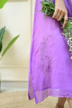 Birds Of Feather Dress Shaded Lilac -ZAZU Clothing Shop dsa0104