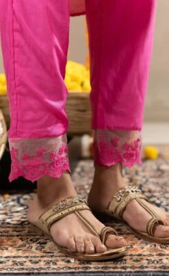 Noorie Kali Dress, Pants And Jacket Set - Rani Pink -ZAZU Clothing Shop festive104