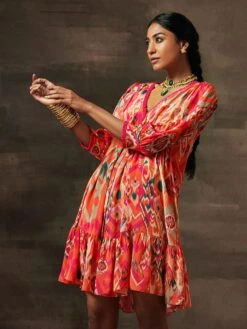 Norah Dress - Apricot -ZAZU Clothing Shop fn052