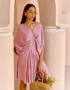 Rico Pleated Dress -ZAZU Clothing Shop hof8227b