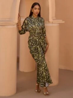 Acacia Pleated Long Dress