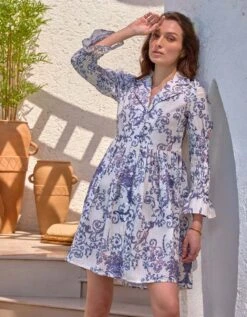 Ohima Printed Cotton Dress -ZAZU Clothing Shop hof8284b