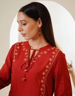 Mahogany Lily Dress For Women -ZAZU Clothing Shop hojdr054 1