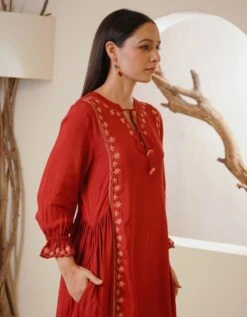 Mahogany Lily Dress For Women -ZAZU Clothing Shop hojdr05b 1