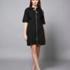 Black Stone Embroidered Jacket Dress -ZAZU Clothing Shop hom3231
