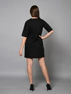 Black Zari Jacket Dress -ZAZU Clothing Shop hom3374