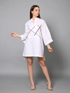 White Shirt Dress -ZAZU Clothing Shop hom3463