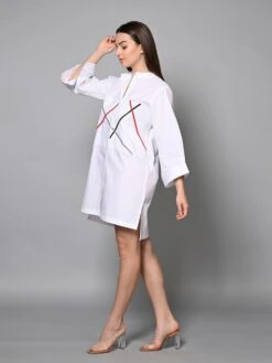 White Shirt Dress -ZAZU Clothing Shop hom3464