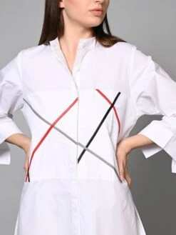 White Shirt Dress -ZAZU Clothing Shop hom346b