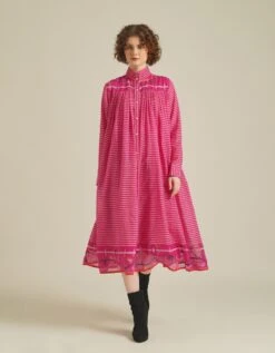 Handwoven Jamdani Dress With Belt