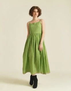 Handwoven Cotton Slip Dress With Side Pockets