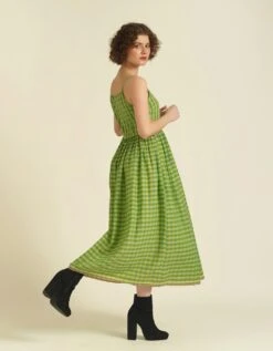 Handwoven Cotton Slip Dress With Side Pockets -ZAZU Clothing Shop idrl230074