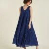 Handwoven Jamdani Dress With Scalloped Neckline -ZAZU Clothing Shop idrl230211