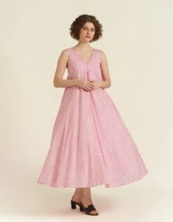 Hand Block Printed Fit And Flare Dress -ZAZU Clothing Shop idrl230316