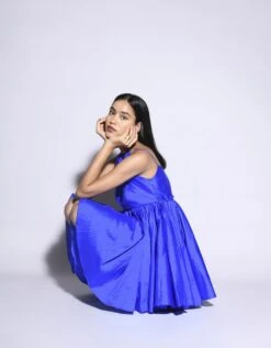 Blue Blume Dress -ZAZU Clothing Shop itarasp1013b