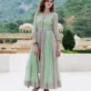 Mint Green Chiffon Anarkali Dress With SolidĀ Pants 1 Mint Green Chiffon Anarkali Dress With SolidĀ Pants -ZAZU Clothing Shop iw7051