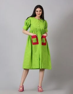 Green Checkered Dress