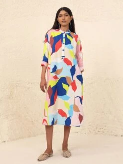Wiona Print Dress 10 Wiona Print Dress -ZAZU Clothing Shop kanap24s053