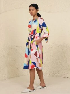 Eden Multi Print Dress 11 Eden Multi Print Dress -ZAZU Clothing Shop kanap24s074