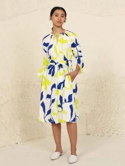 Eden Lime Print Dress