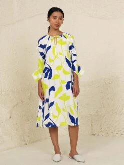Eden Lime Print Dress 10 Eden Lime Print Dress -ZAZU Clothing Shop kanap24s083