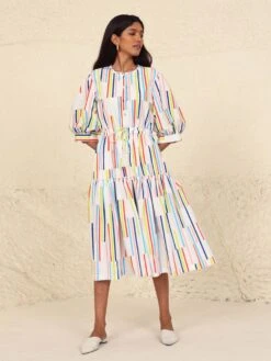 Luna Multi Print Dress -ZAZU Clothing Shop kanap24s112