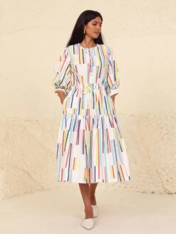 Luna Multi Print Dress -ZAZU Clothing Shop kanap24s113