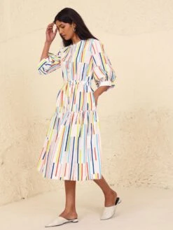 Luna Multi Print Dress -ZAZU Clothing Shop kanap24s114