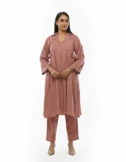 Cotton Jacket Dress Co-ord -ZAZU Clothing Shop khat232d02set013