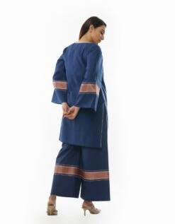 Hand Woven Cotton Tier Dress Co-ord -ZAZU Clothing Shop khat232d07set014